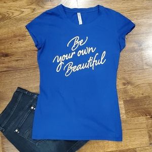 Tiplus womens "Be Your Own Beautiful" tee size L